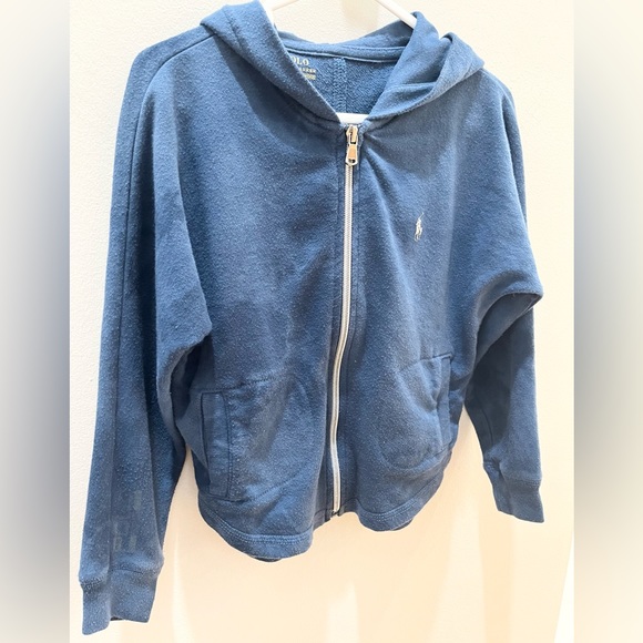 Polo by Ralph Lauren Performance Sports Blue Full-Zip Hoodie Kids Size 5T 115 - Picture 2 of 13